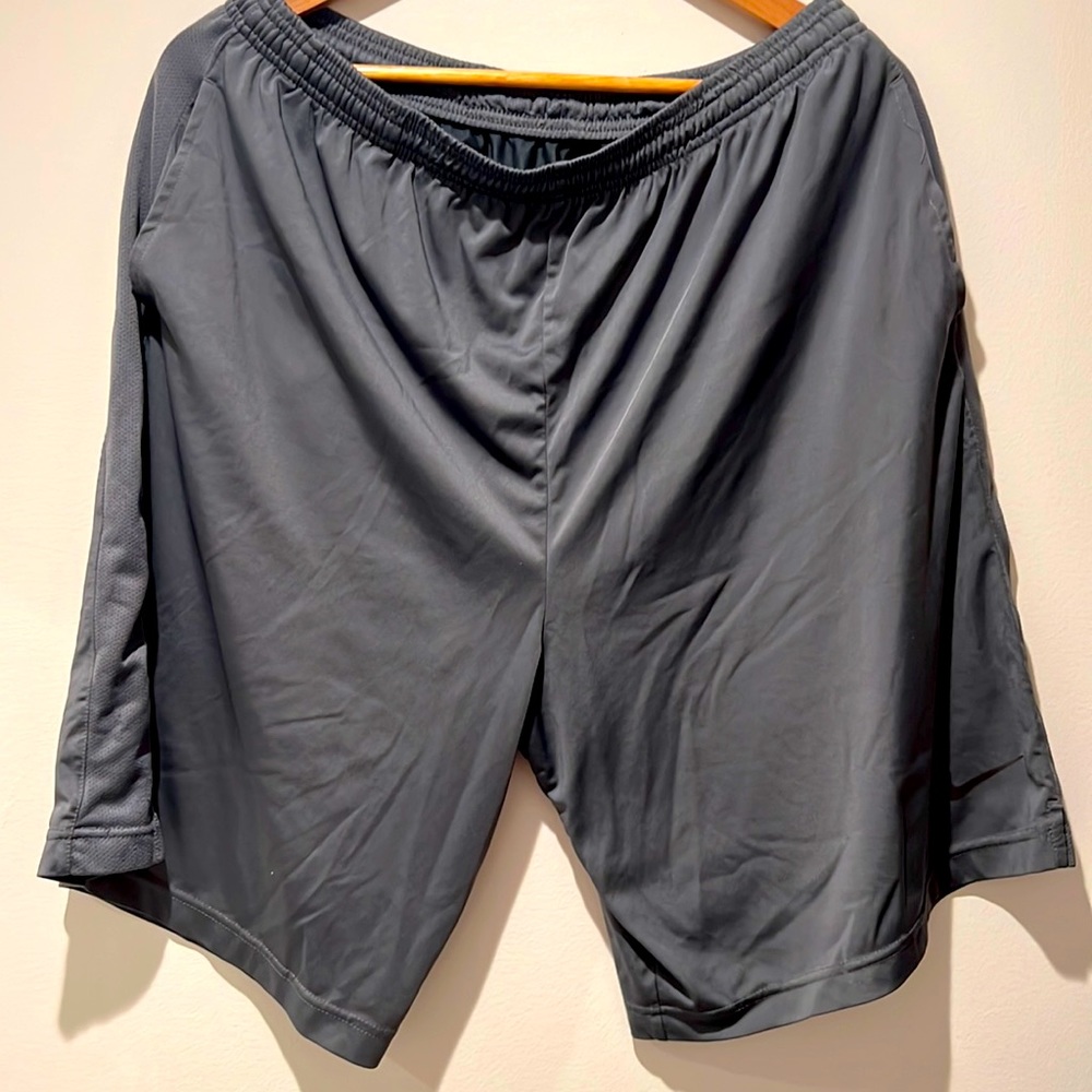 Nike Side Vent Grey Metallic Athletic Shorts (L)